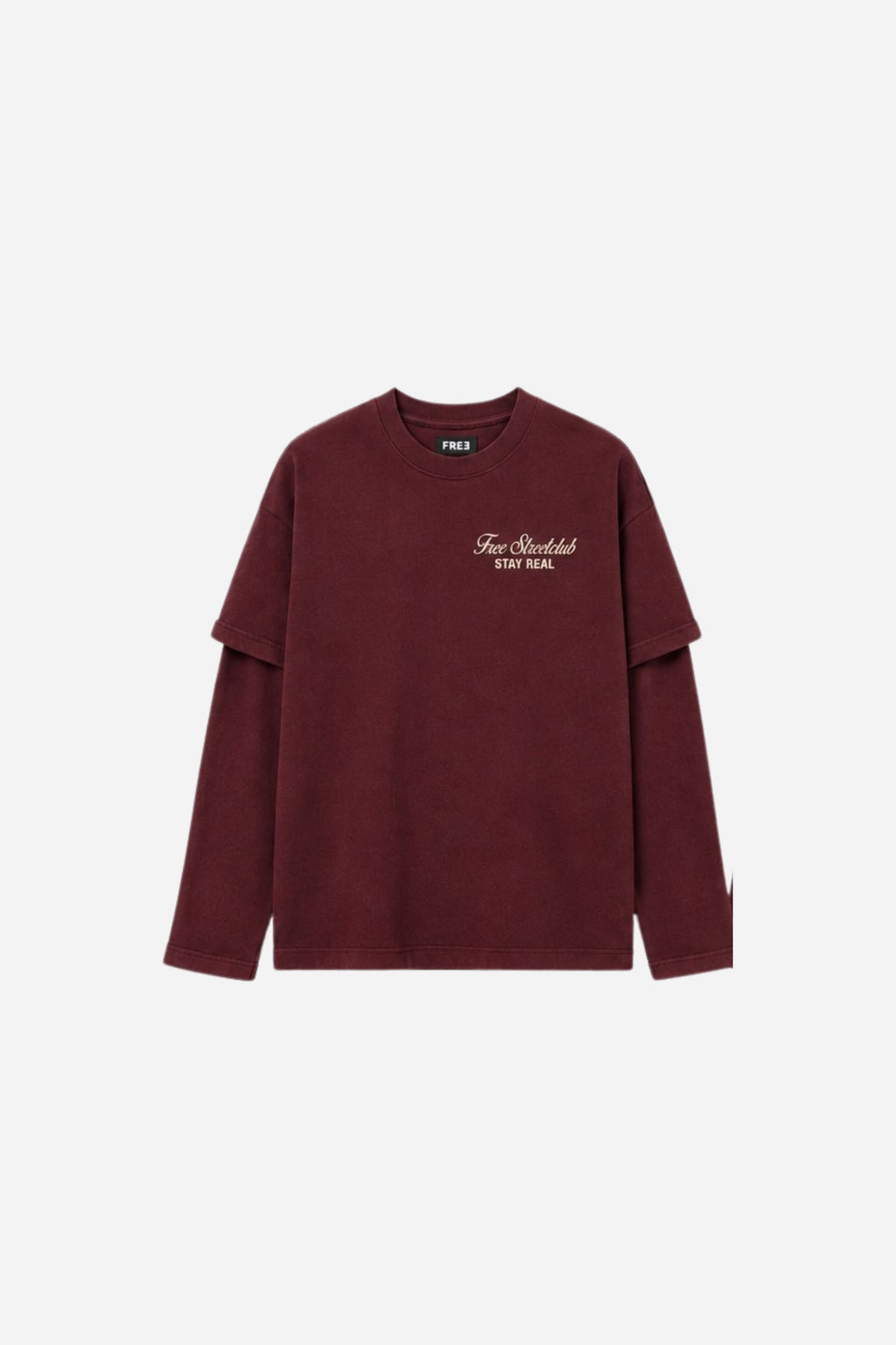POLO DOBLE MANGA LARGA STAY REAL VINO