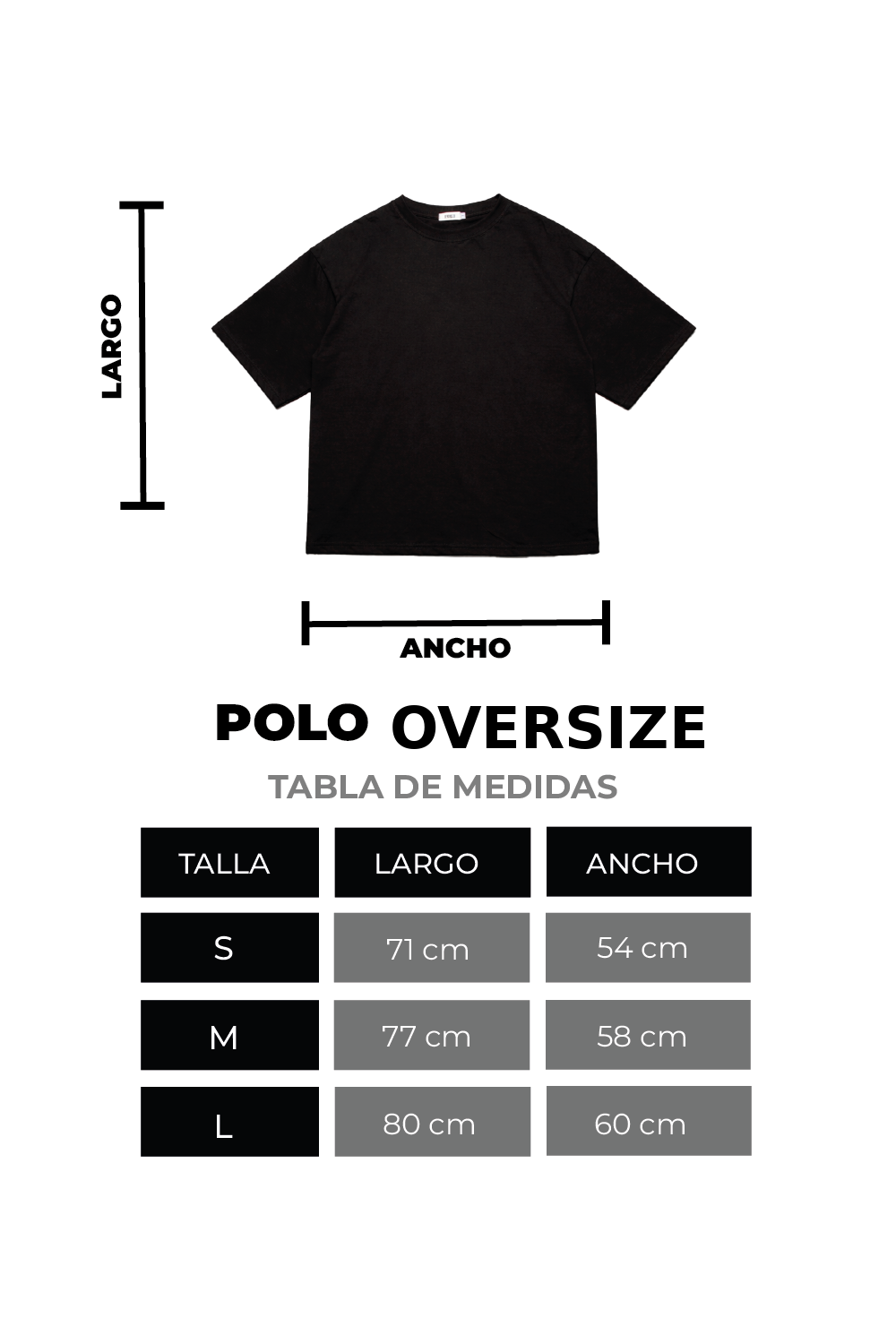 COMBO 4 POLOS OVERSIZE