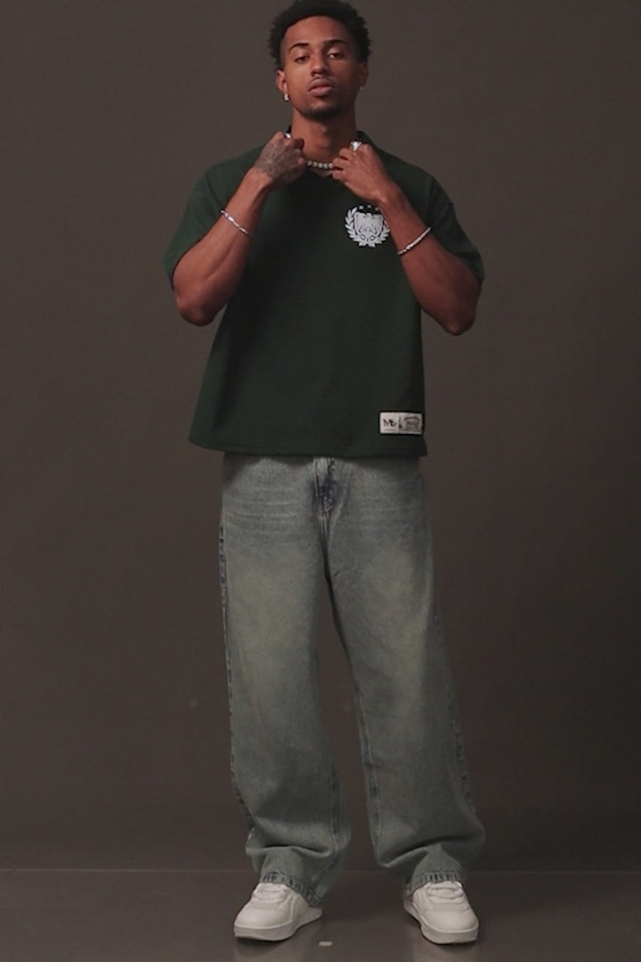 POLO PIQUÉ MEMENTO MORI VERDE HUMO