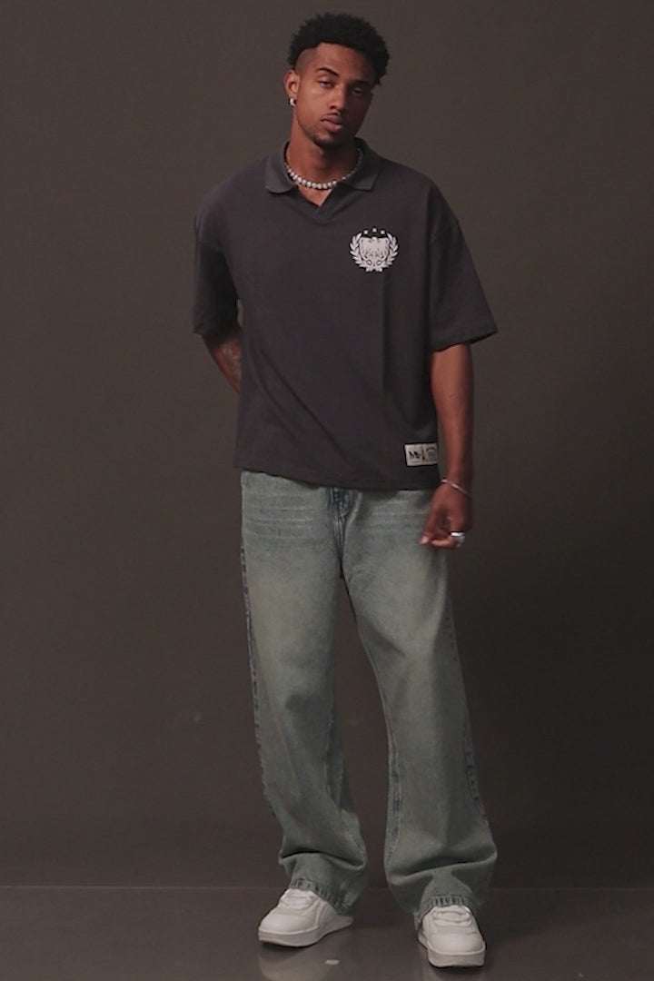 POLO PIQUÉ MEMENTO MORI PLOMO