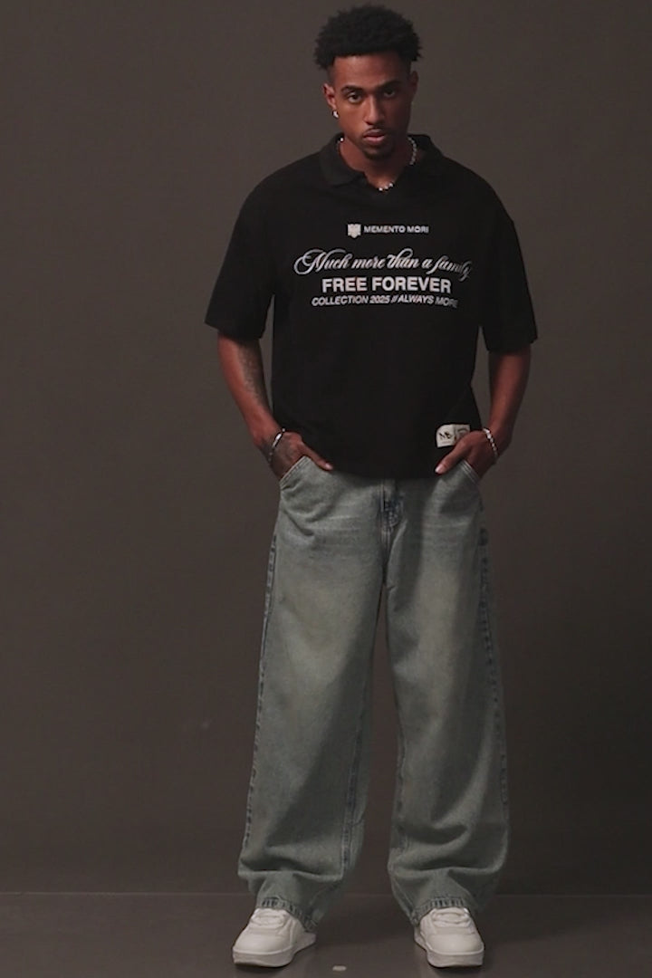 POLO PIQUÉ FREE FOREVER NEGRO