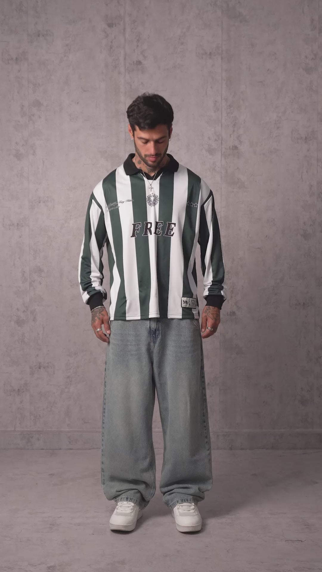 POLO MANGA LARGA OLD SCHOOL VERDE