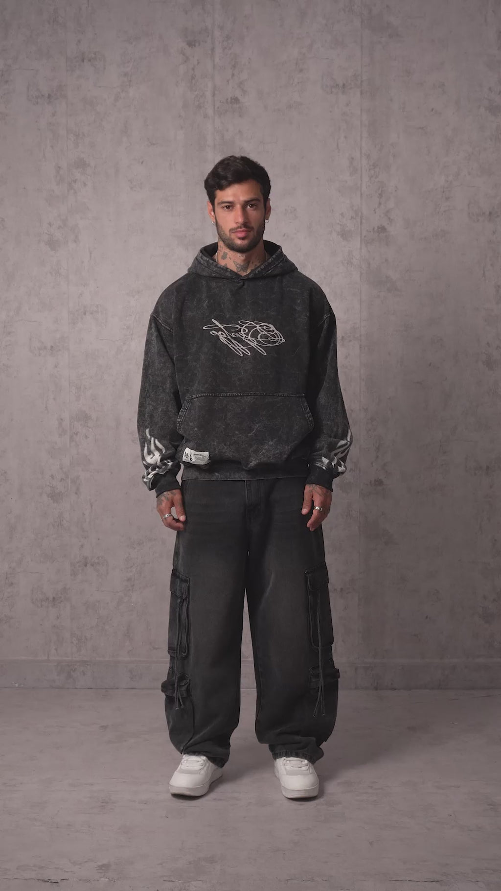 HODDIE BOXY OVERSIZE SNAKE ROSE