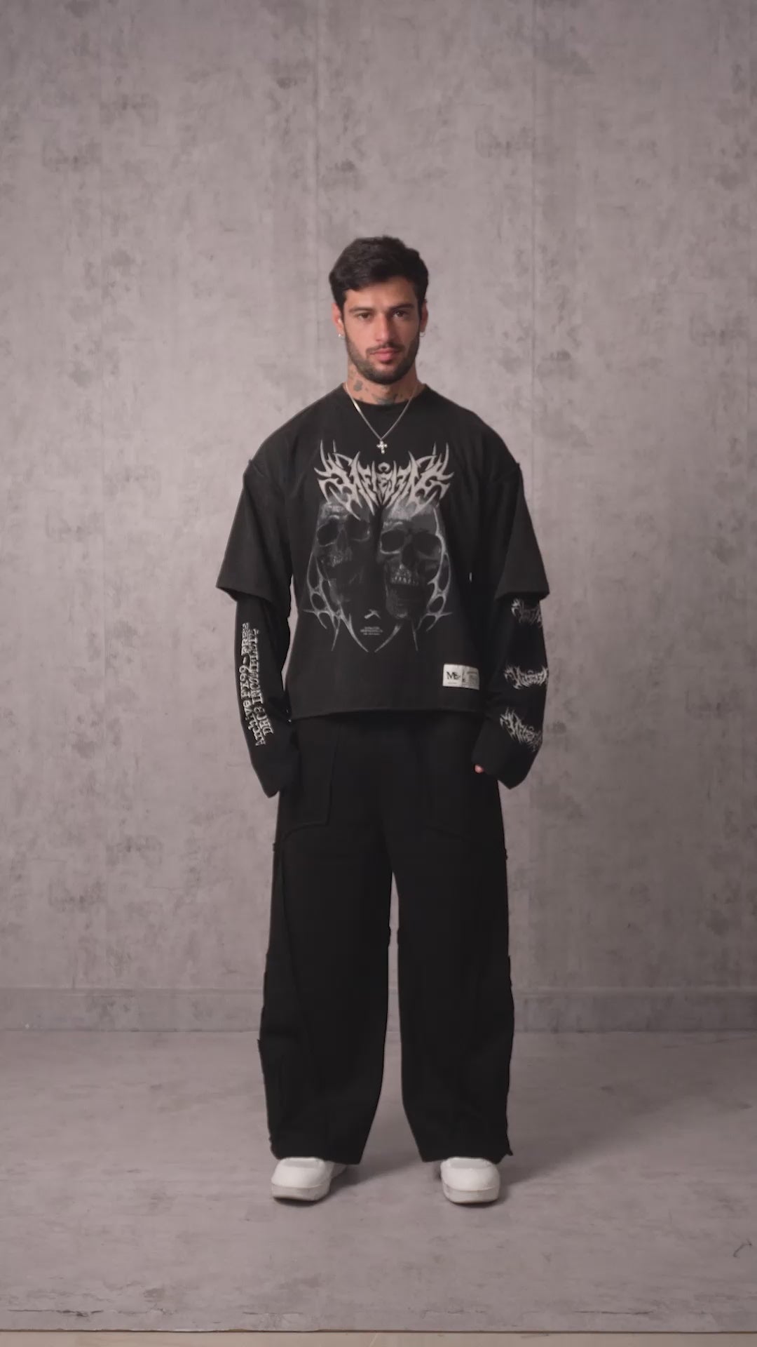 POLO DOBLE MANGA GOTHIC SKULL