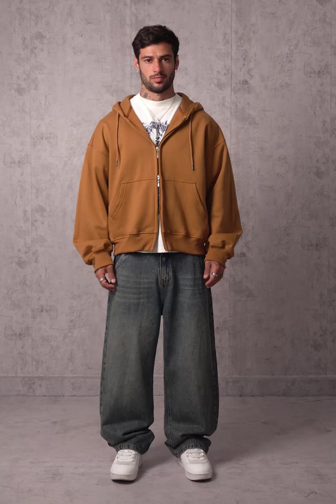 ZIP HODDIE 2.0 CAMELLO