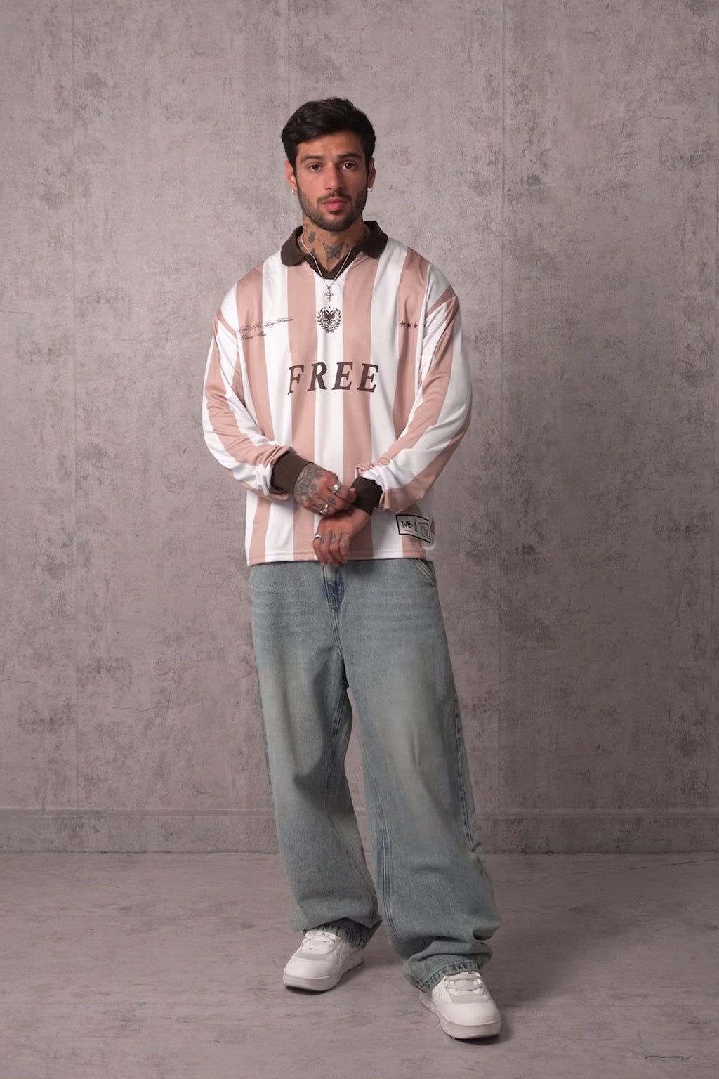 POLO MANGA LARGA OLD SCHOOL BEIGE