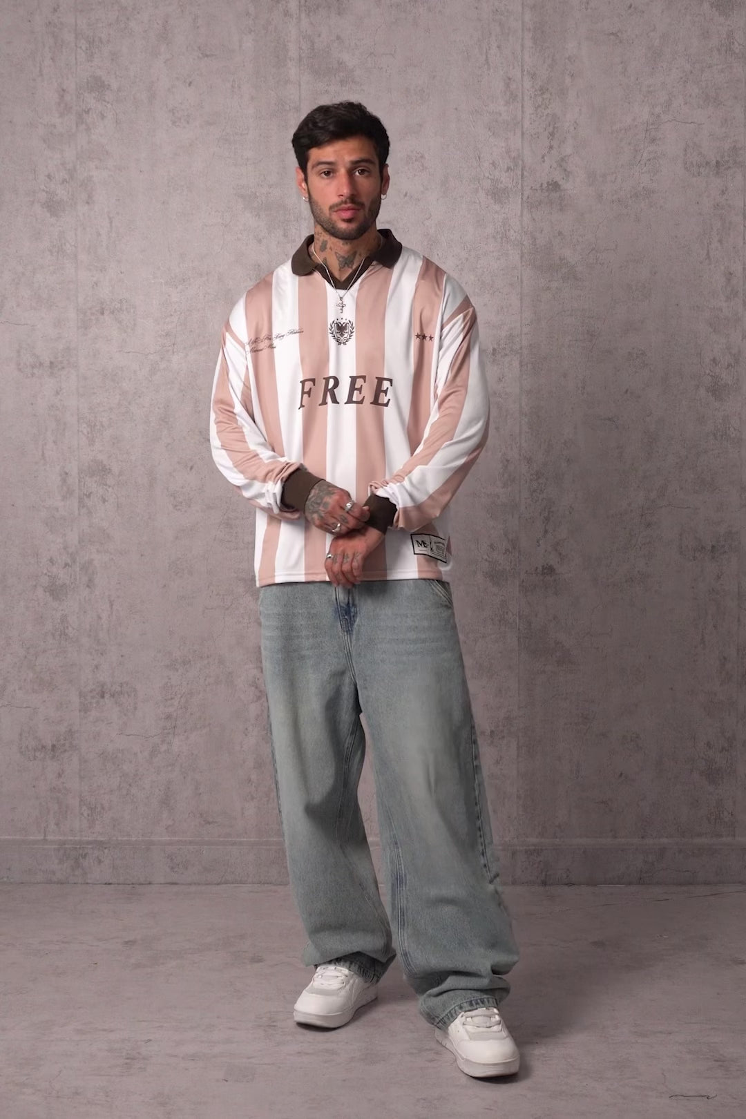 POLO MANGA LARGA OLD SCHOOL BEIGE