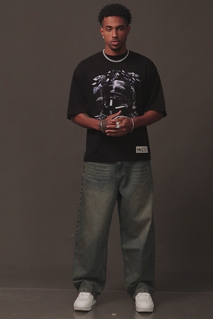 POLO MURCIÉLAGO SPINE SWORD NEGRO